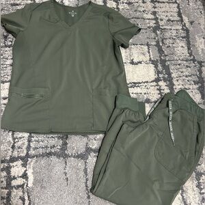 Med Couture Olive Green Scrub set